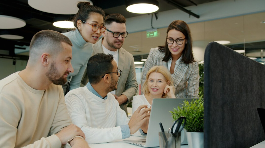 team discussing ideas
