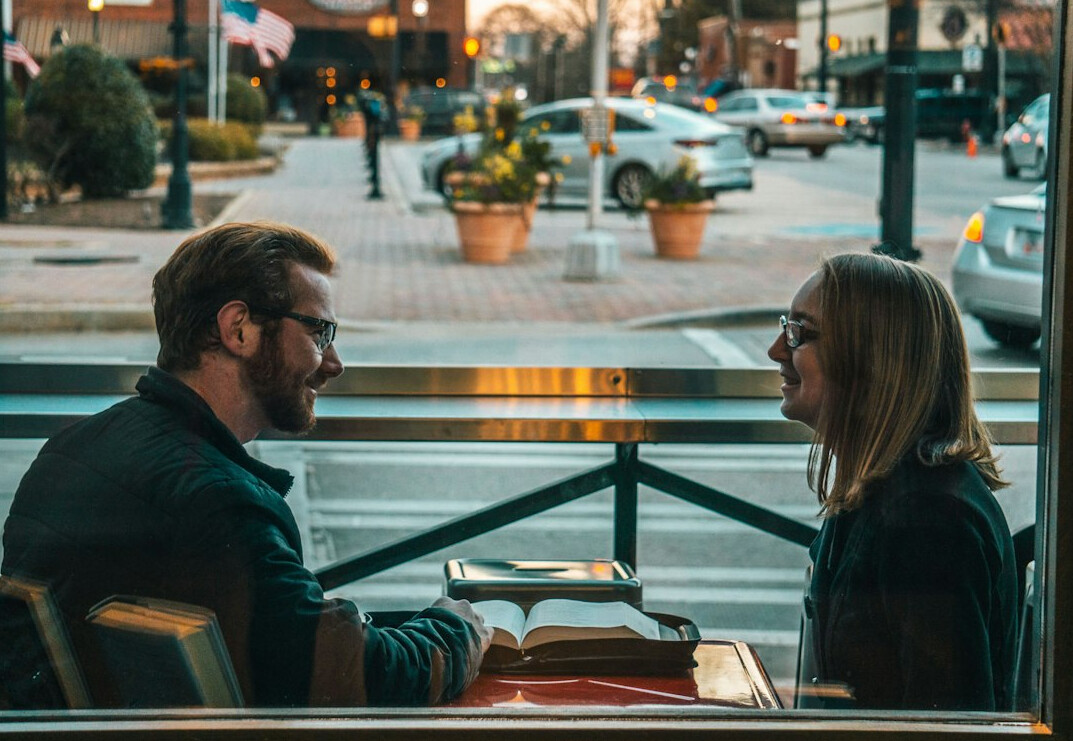 couple talking calmly