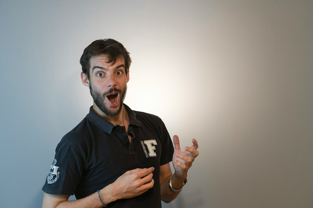 person explaining idea